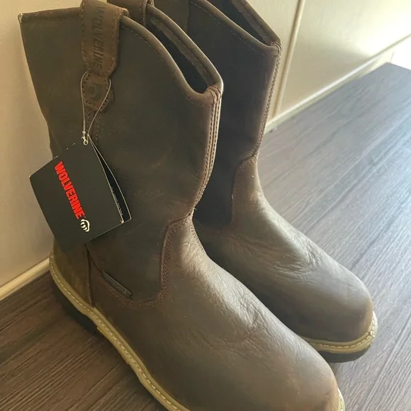 Wolverine Men's Dark Brown Leather Boots NWT - Picture 3 of 12